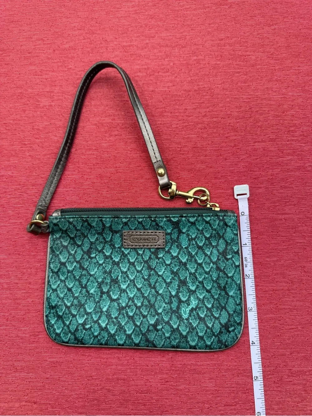 Coach wristlet teal